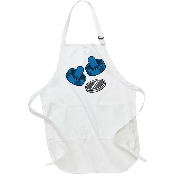 Air Hockey Game Pieces Full-Length Apron With Pocket