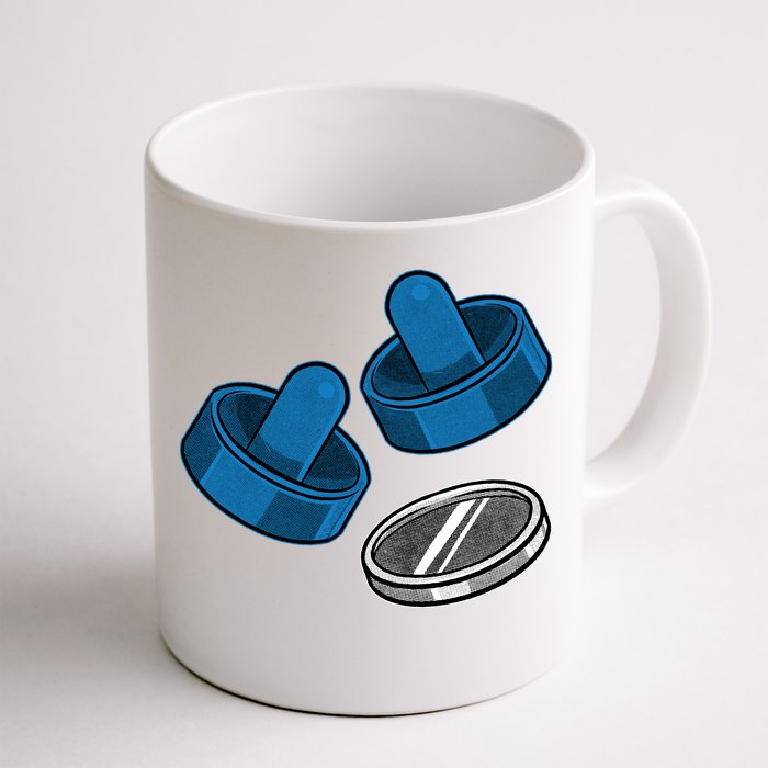 Air Hockey Game Pieces Front & Back Coffee Mug