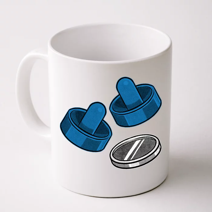 Air Hockey Game Pieces Front & Back Coffee Mug