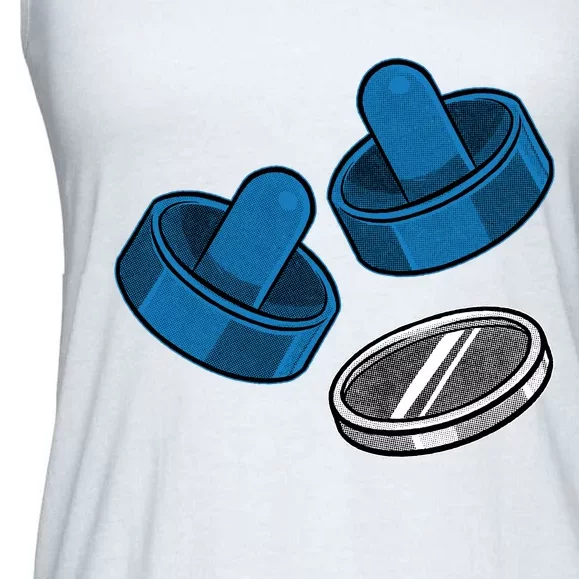 Air Hockey Game Pieces Ladies Essential Flowy Tank