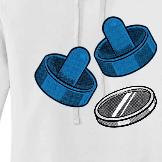 Air Hockey Game Pieces Women's Pullover Hoodie