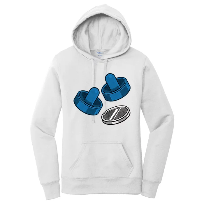 Air Hockey Game Pieces Women's Pullover Hoodie