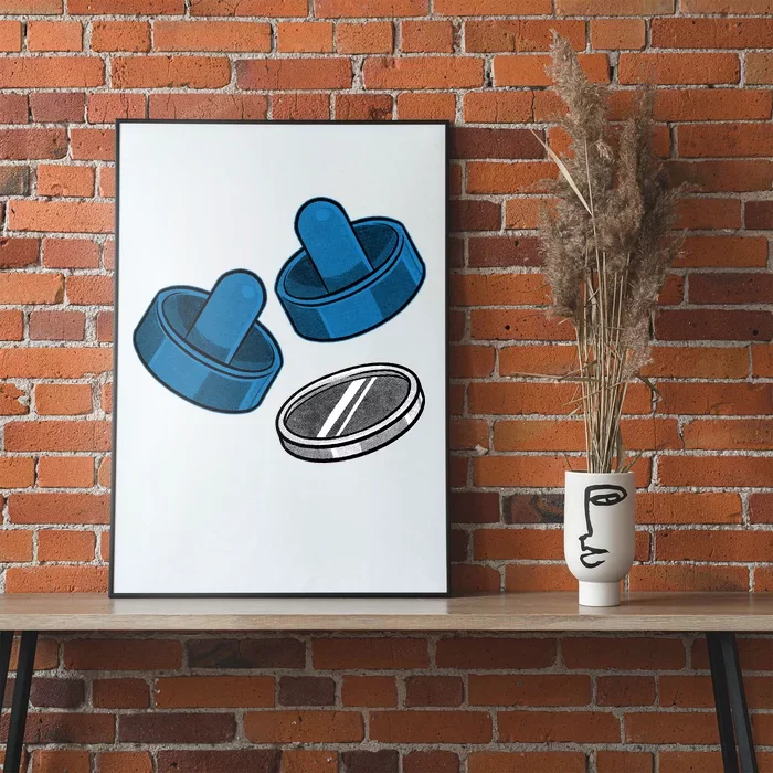 Air Hockey Game Pieces Poster