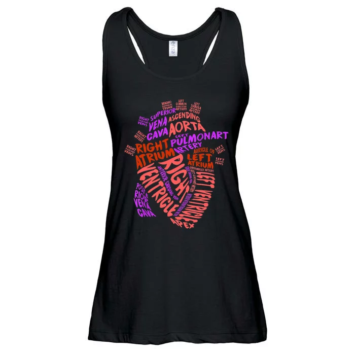 Anatomical Human Heart Cardiology Medical Cardiac Nurse TShirt Ladies Essential Flowy Tank