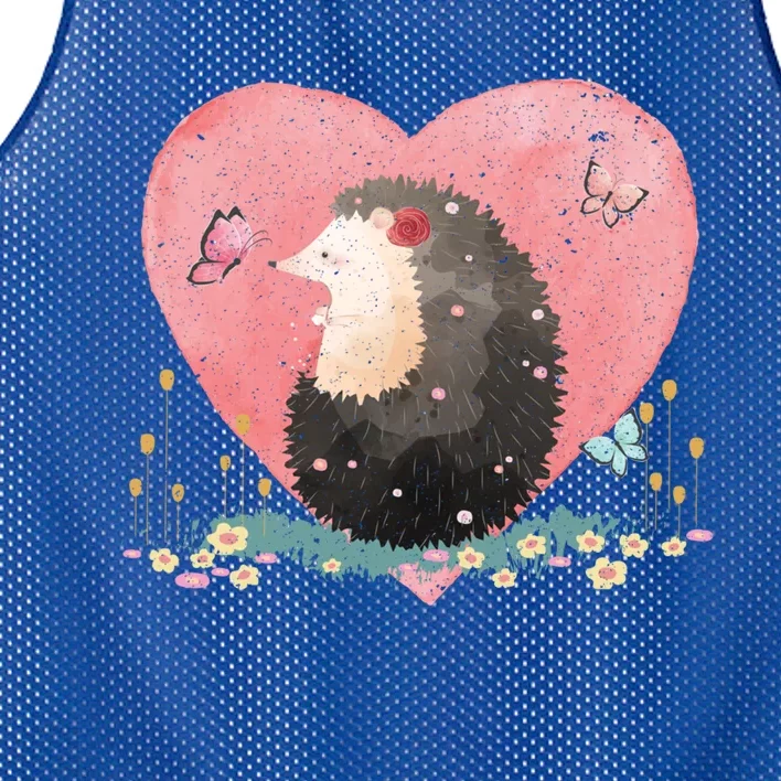 Animal Hedgehog Heart Valentines Day Gift Hedgehog Cool Gift Mesh Reversible Basketball Jersey Tank