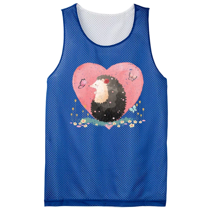 Animal Hedgehog Heart Valentines Day Gift Hedgehog Cool Gift Mesh Reversible Basketball Jersey Tank