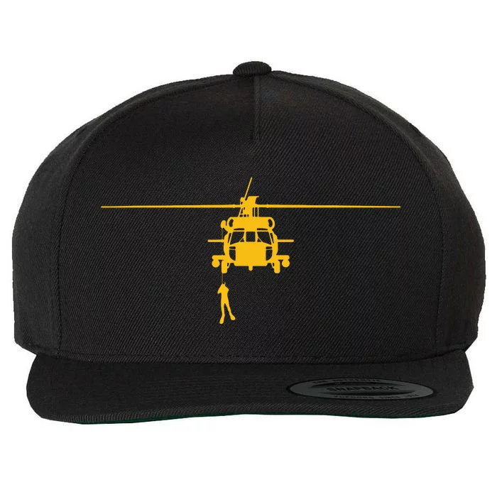 Awesome H60 Helicopter Search And Rescue SAR Design Wool Snapback Cap