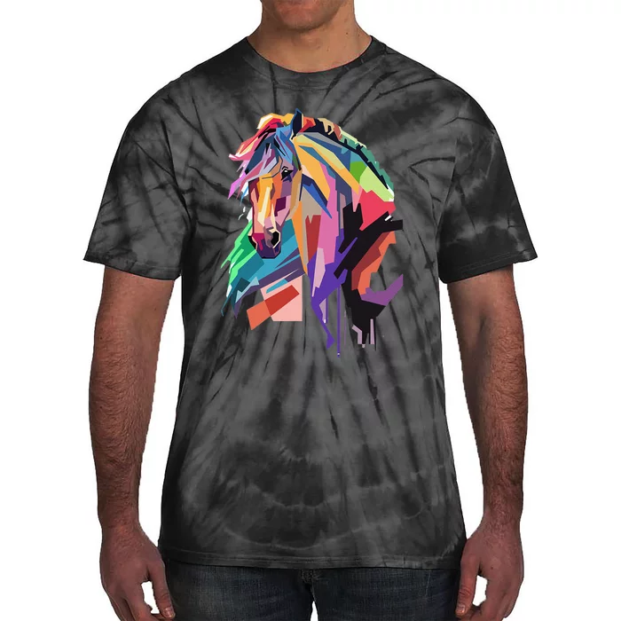 Awesome Horse Horseback Riding Equestrian Lovers Gifts Tie-Dye T-Shirt