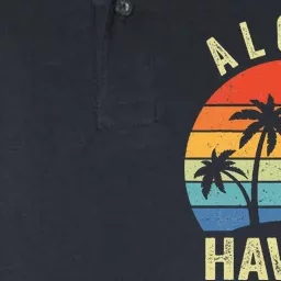 Aloha Hawaii Hawaiian Island Palm Beach Surfboard Surf Softstyle Adult Sport Polo