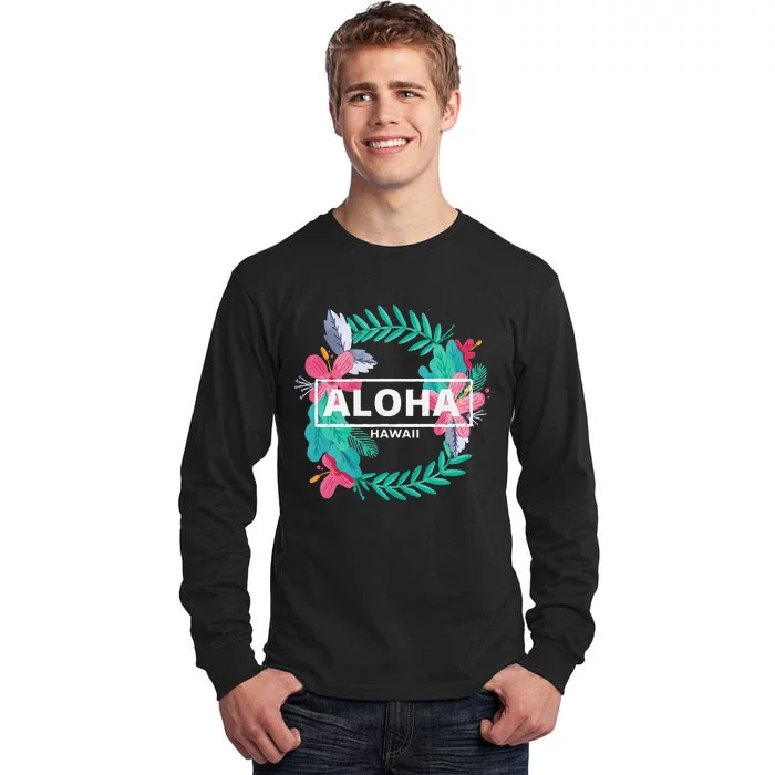 Aloha Hawaii Hibiscus Flowers Tall Long Sleeve T-Shirt