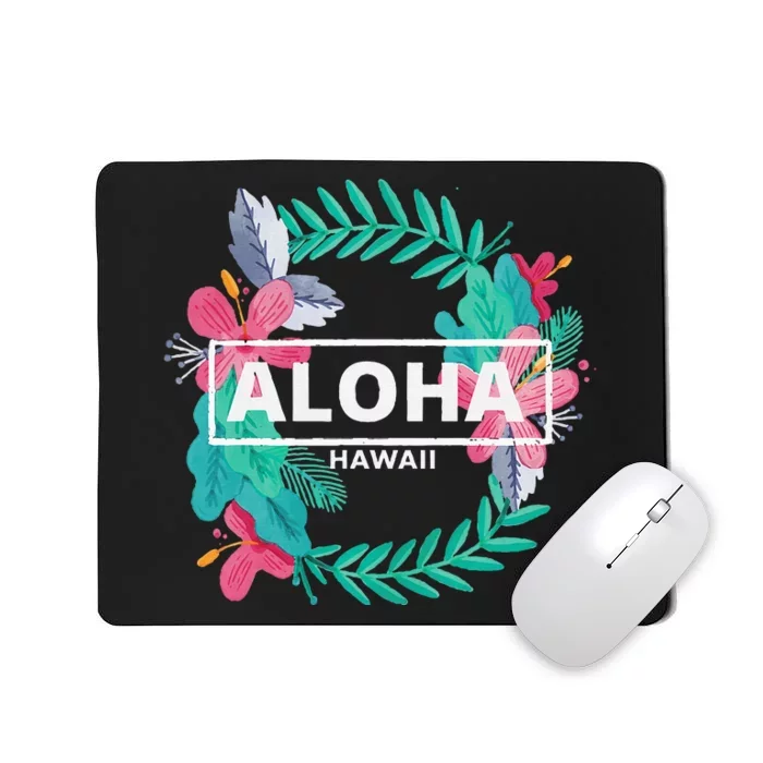 Aloha Hawaii Hibiscus Flowers Mousepad