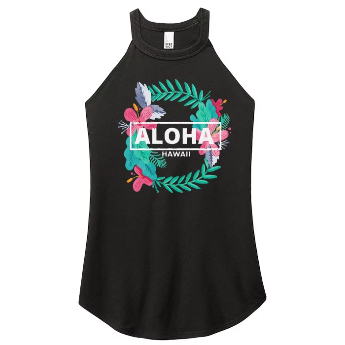 Aloha Hawaii Hibiscus Flowers Women’s Perfect Tri Rocker Tank