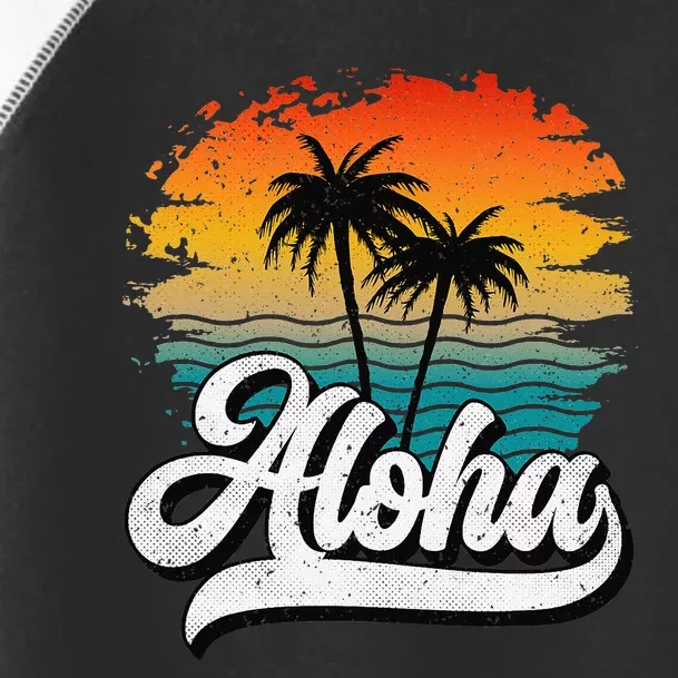 Aloha Hawaii Hawaii Lover Retro Aloha Toddler Fine Jersey T-Shirt