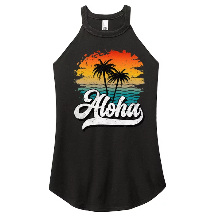 Aloha Hawaii Hawaii Lover Retro Aloha Women’s Perfect Tri Rocker Tank