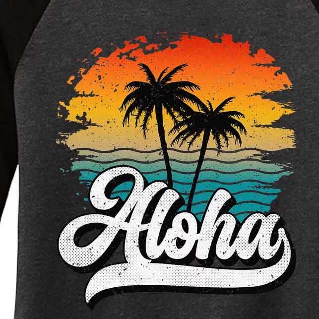 Aloha Hawaii Hawaii Lover Retro Aloha Women's Tri-Blend 3/4-Sleeve Raglan Shirt