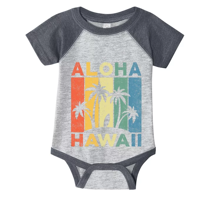 Aloha Hawaii Hawaiian Island Palm Beach Surfboard Surf Infant Baby Jersey Bodysuit