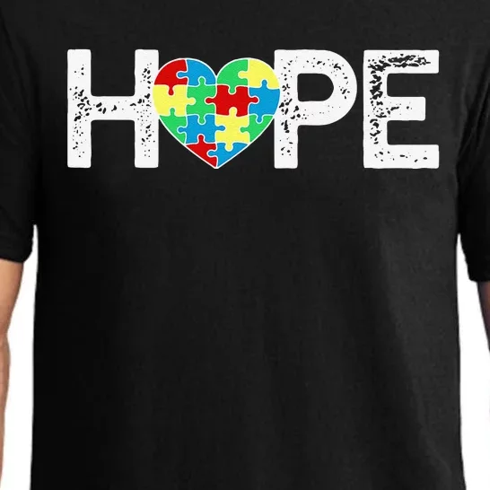 AUTISM HOPE Heart Puzzle Pieces Awareness Walk Pajama Set