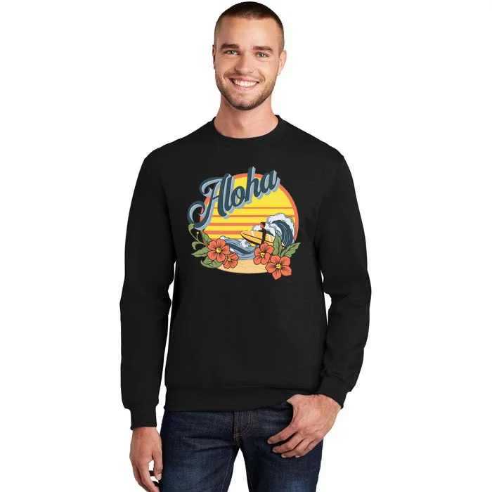 Aloha Hawaii Hawaiian Island Surf Sport Tall Sweatshirt