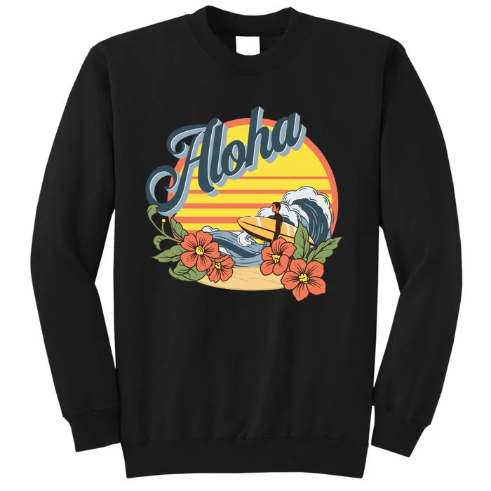 Aloha Hawaii Hawaiian Island Surf Sport Tall Sweatshirt