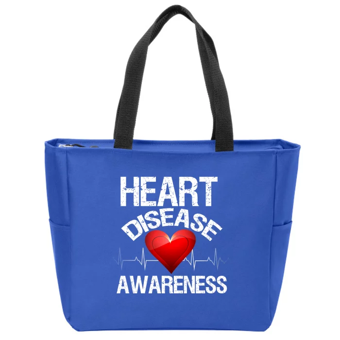 American Heart Health Month Gift Heart Disease Awareness Funny Gift Zip Tote Bag