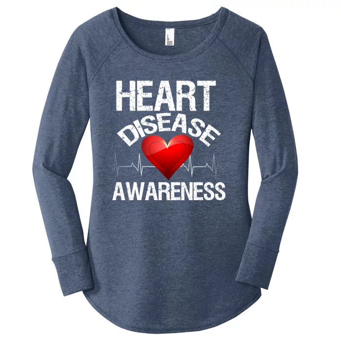 American Heart Health Month Gift Heart Disease Awareness Funny Gift Women's Perfect Tri Tunic Long Sleeve Shirt