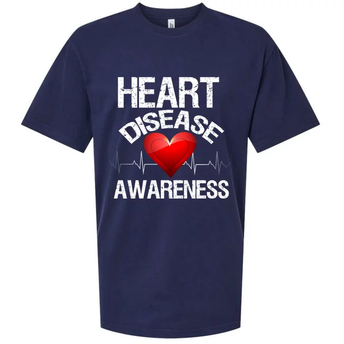 American Heart Health Month Gift Heart Disease Awareness Funny Gift Sueded Cloud Jersey T-Shirt