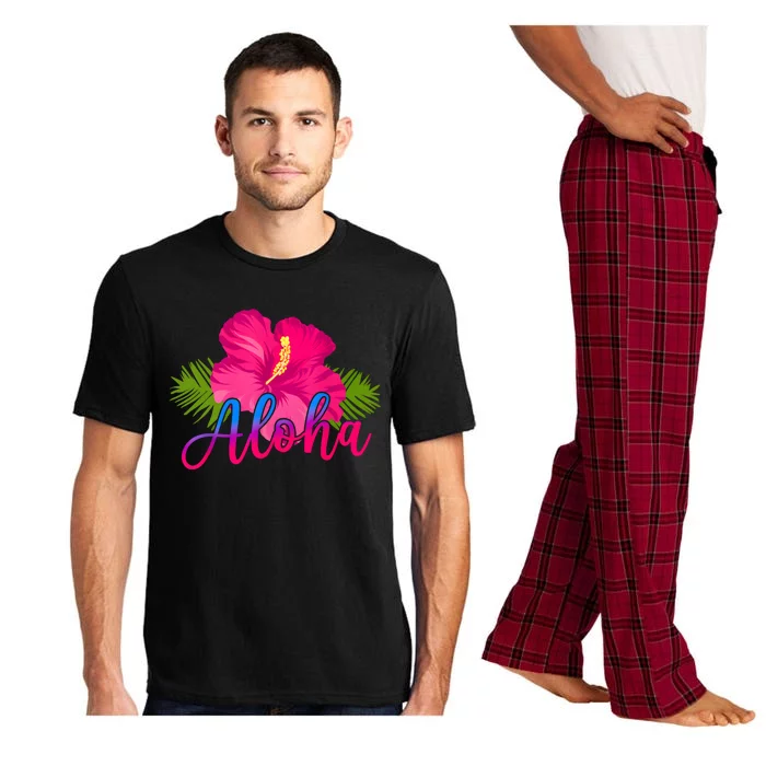 Aloha Hawaiian Hibiscus Flower Hawaii Vacation Pajama Set