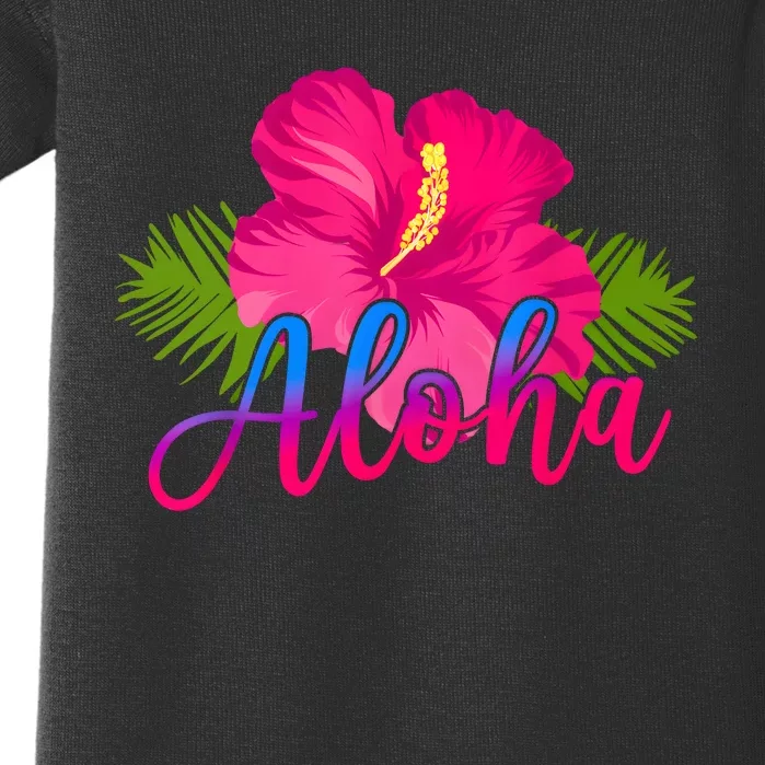 Aloha Hawaiian Hibiscus Flower Hawaii Vacation Baby Bodysuit