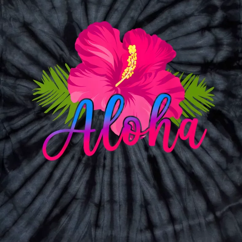 Aloha Hawaiian Hibiscus Flower Hawaii Vacation Tie-Dye T-Shirt