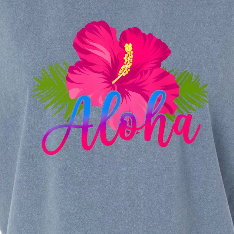 Aloha Hawaiian Hibiscus Flower Hawaii Vacation Garment-Dyed Women's Muscle Tee