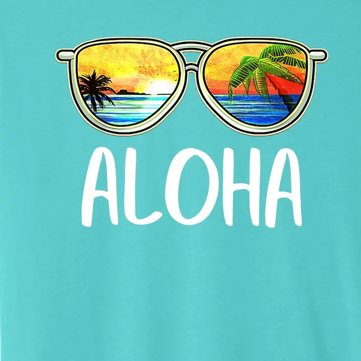 Aloha Hawaii Hawaiian Island Sunglasses Palm Trees Beach ChromaSoft Performance T-Shirt