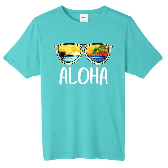 Aloha Hawaii Hawaiian Island Sunglasses Palm Trees Beach ChromaSoft Performance T-Shirt