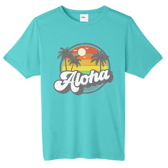 Aloha Hawaii Hawaiian Island Vacation Palm Trees Beach Gift ChromaSoft Performance T-Shirt