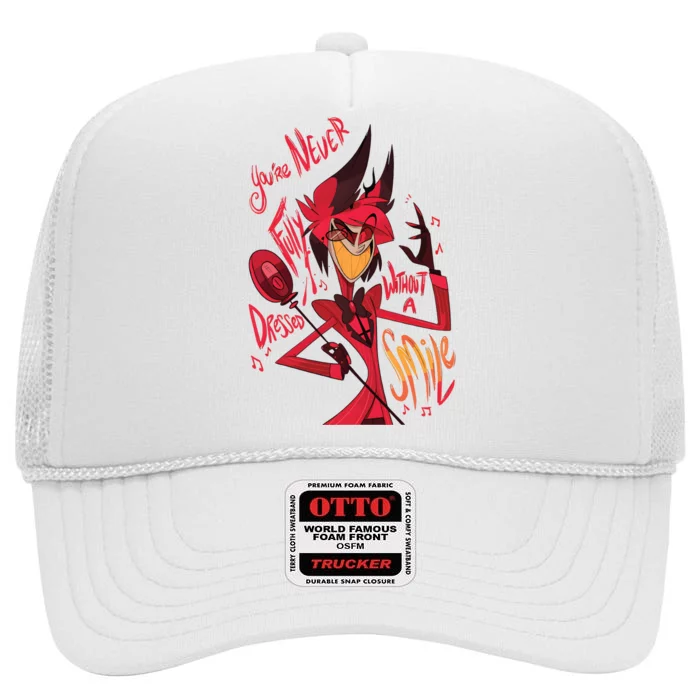 Alastor Hazbin Hotel Alastor Vivziepop High Crown Mesh Trucker Hat