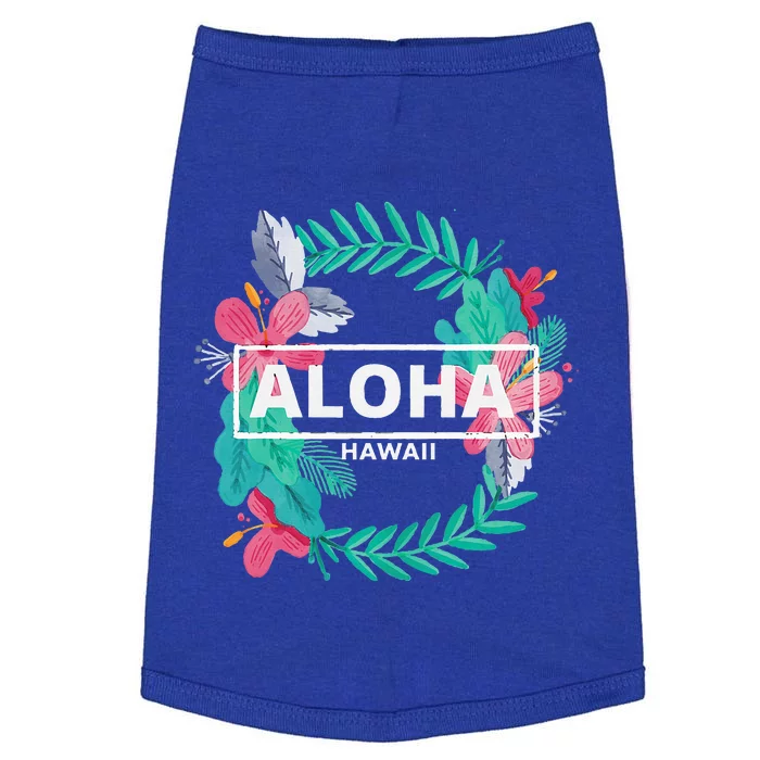 Aloha Hawaii Hibiscus Flowers Aesthetic Doggie Tank