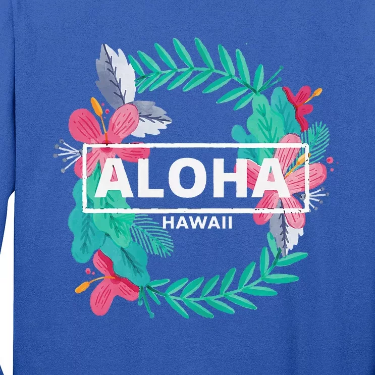 Aloha Hawaii Hibiscus Flowers Aesthetic Long Sleeve Shirt