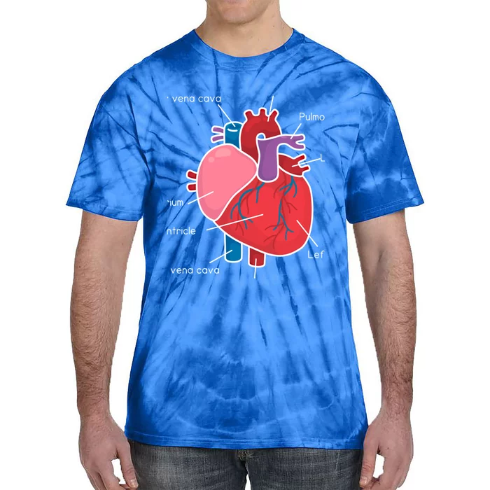 Anatomical Humain Heart Anatomy Science Physiology Medical Great Gift Tie-Dye T-Shirt