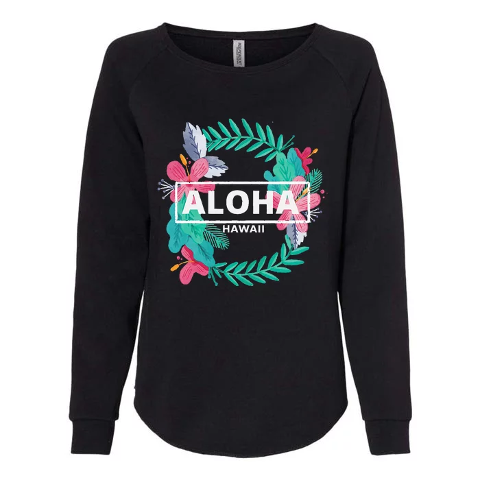 Aloha Hawaii Hibiscus Flowers Aesthetic Womens California Wash Sweatshirt