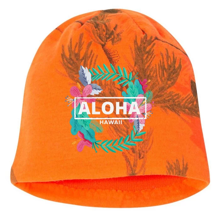 Aloha Hawaii Hibiscus Flowers Aesthetic Kati - Camo Knit Beanie