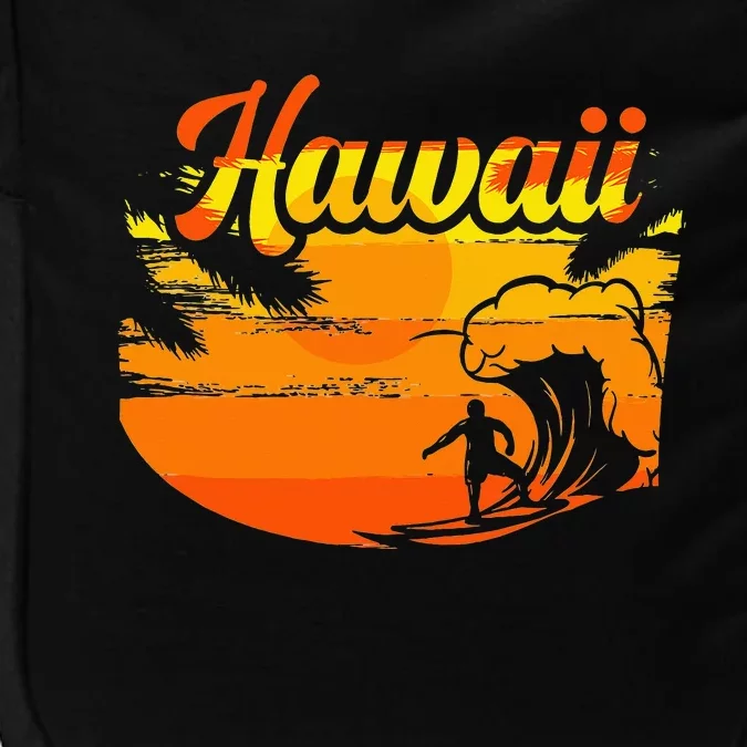 Aloha Hawaii Hawaiian Island Palm Beach Surfboard Impact Tech Backpack