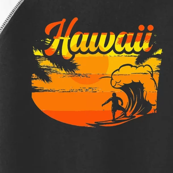 Aloha Hawaii Hawaiian Island Palm Beach Surfboard Toddler Fine Jersey T-Shirt