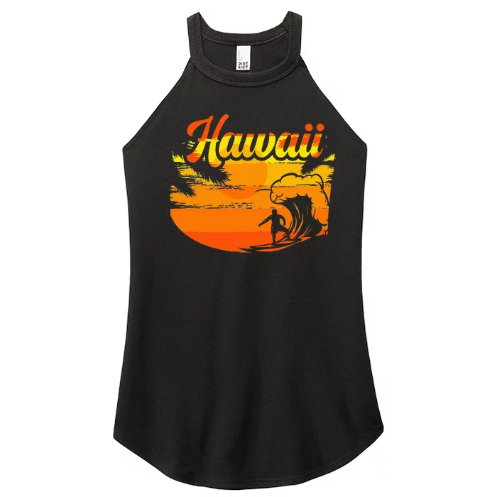 Aloha Hawaii Hawaiian Island Palm Beach Surfboard Women’s Perfect Tri Rocker Tank