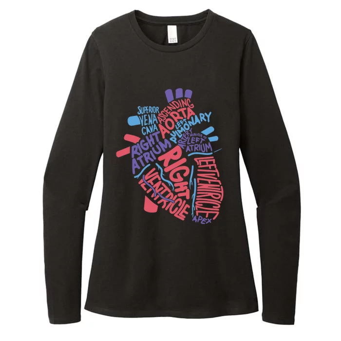 Anatomical Hu Heart Cardiology Medical Cardiac Nurse Cool Gift Womens CVC Long Sleeve Shirt