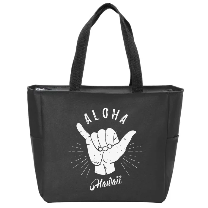 Aloha Hawaii Hawaiian Beach Summer Vacation Gifts Souvenir Zip Tote Bag