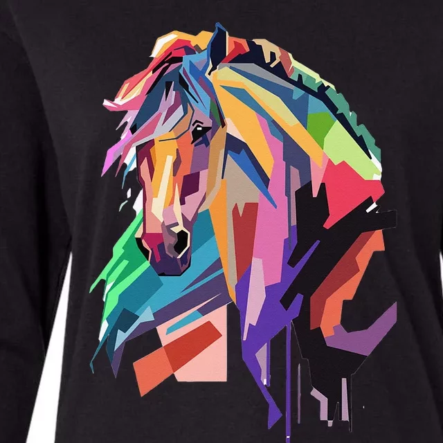 Awesome Horse Horseback Riding Equestrian Lovers Womens Cotton Relaxed Long Sleeve T-Shirt