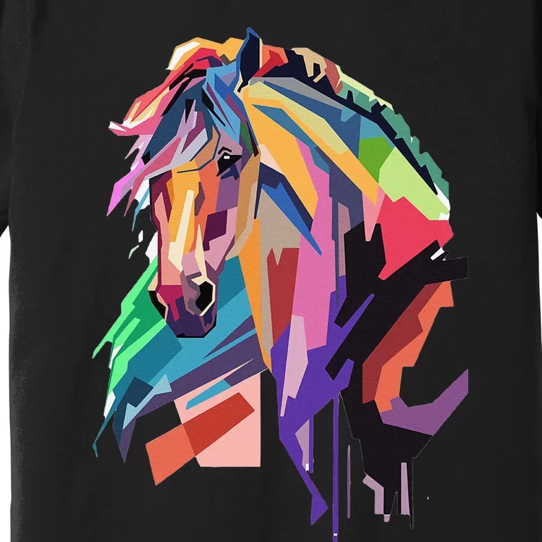 Awesome Horse Horseback Riding Equestrian Lovers Premium T-Shirt