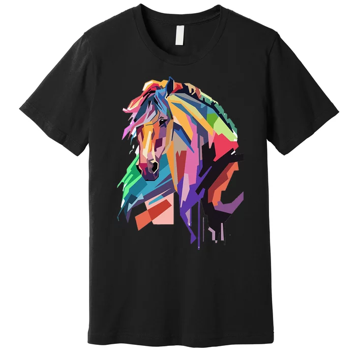 Awesome Horse Horseback Riding Equestrian Lovers Premium T-Shirt