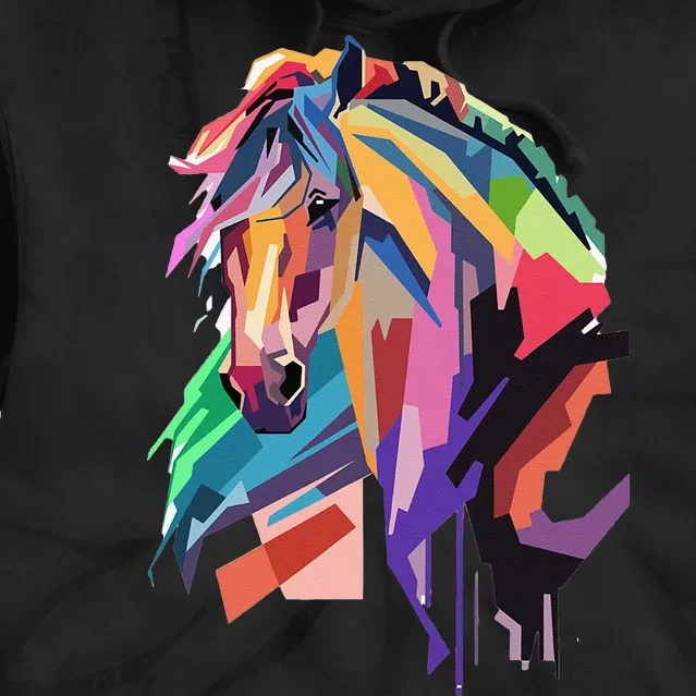 Awesome Horse Horseback Riding Equestrian Lovers Tie Dye Hoodie