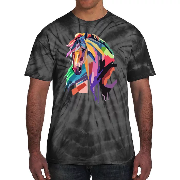 Awesome Horse Horseback Riding Equestrian Lovers Tie-Dye T-Shirt