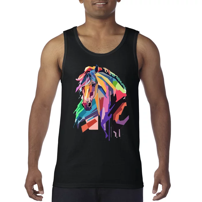 Awesome Horse Horseback Riding Equestrian Lovers Tank Top